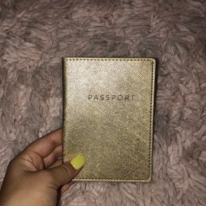Gold passport cover